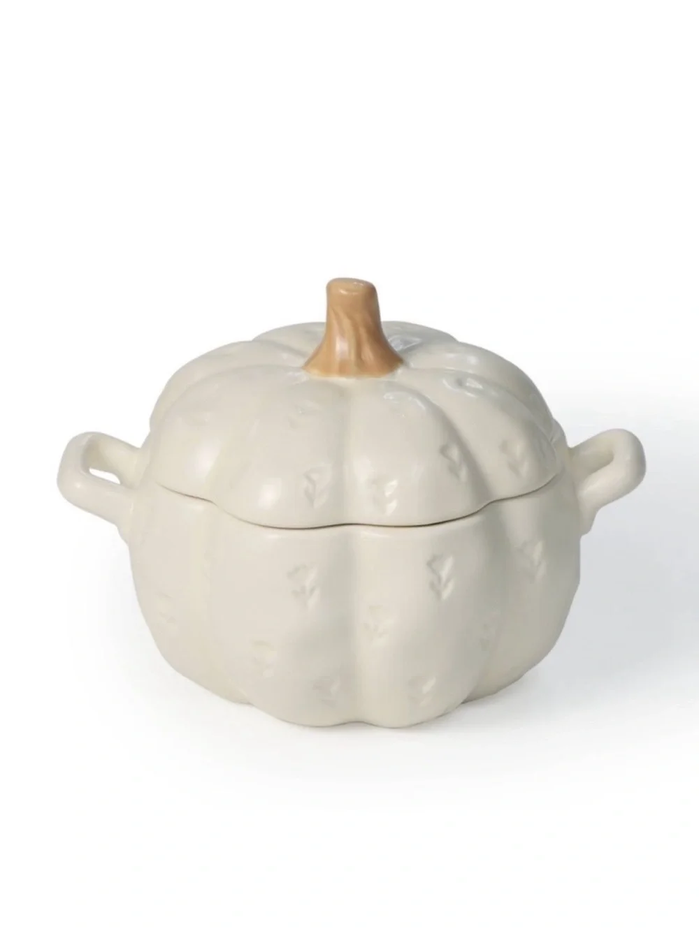 Cream Pumpkin Ceramic Covered Casserole Bakeware - Bullseye’s Playground Target